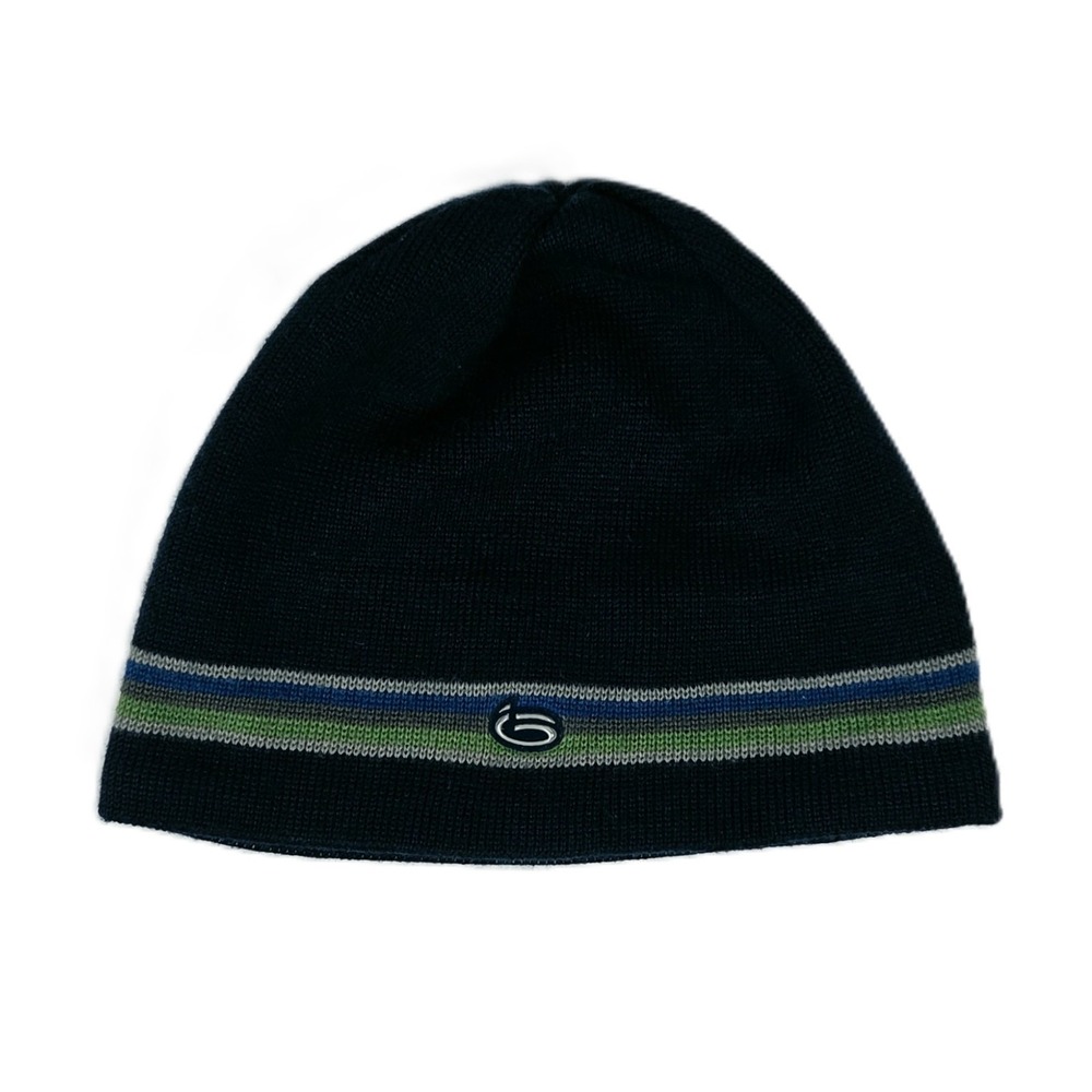 Vintage Y2K Bula Fleece Lined Striped Beanie Hat Wool Blend Skull Cap Canada